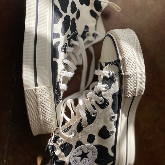 Cowprint Platform Converse Sneakers - Picture 3 of 3